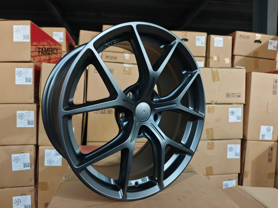AWZZF 18x8.5 +35 Satin Gunmetal real product photo 2