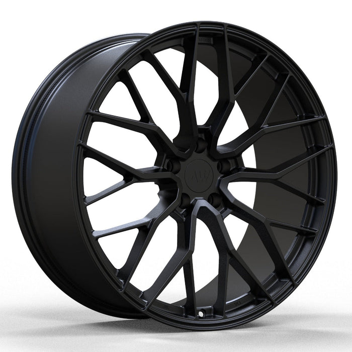 AW11 for Tesla Model X 22x9.0" front Satin Black