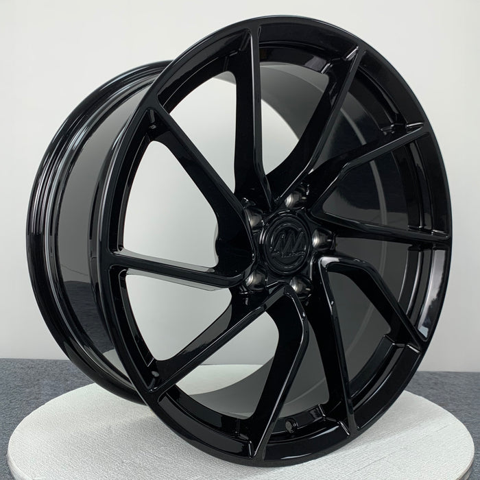 AW17 for Tesla Model 3/Y 19x9.5 Inch +35 Offset Forged Wheels Gloss Black