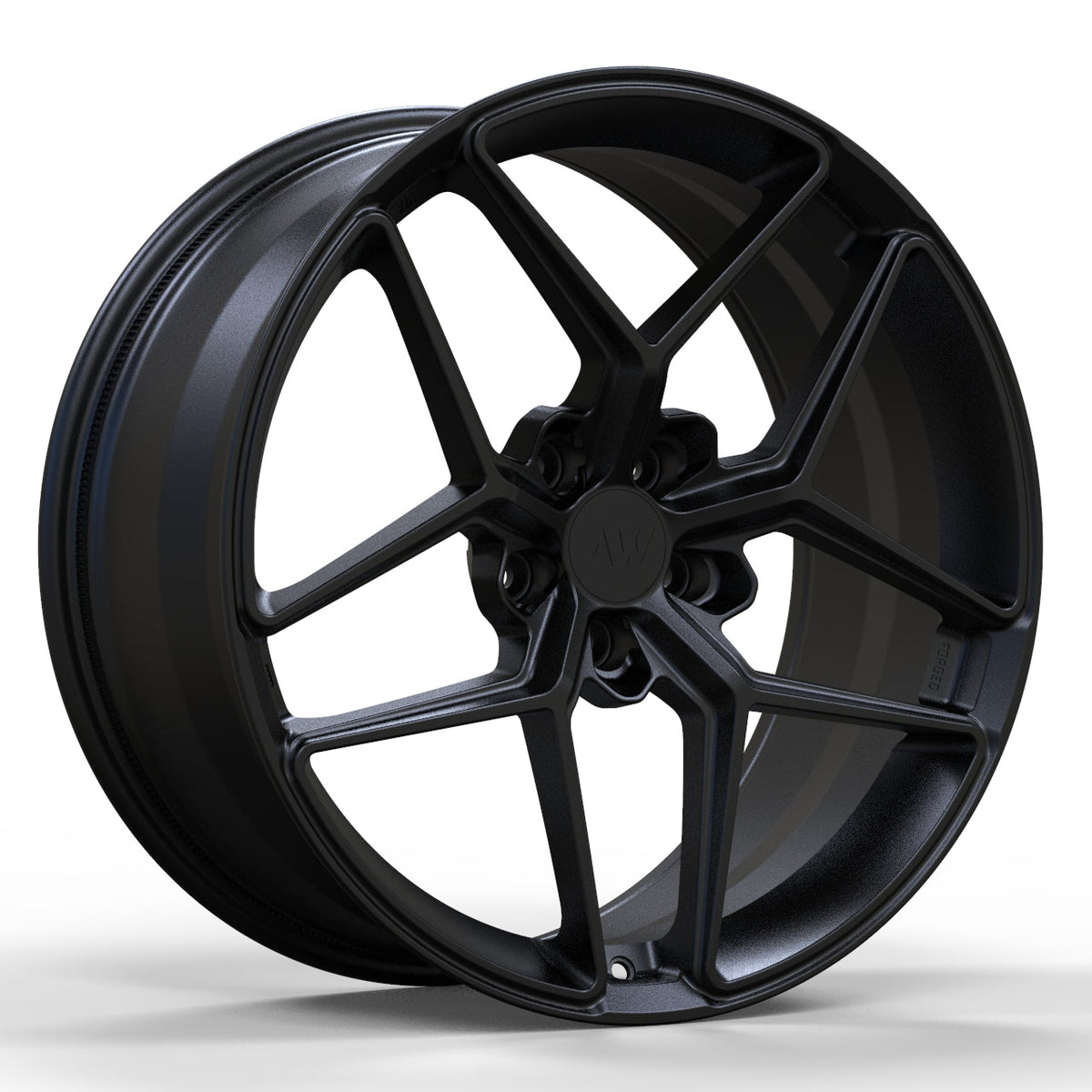 AW03 for Tesla Model 3/Y 18x8.5 Inch +35 Offset Forged Wheels Satin Black