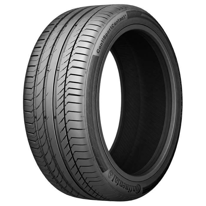 Continental ContiSportContact 5 — Official manufacturer model illustration edited with AI to remove the wheel. Sidewall markings may vary by selected size