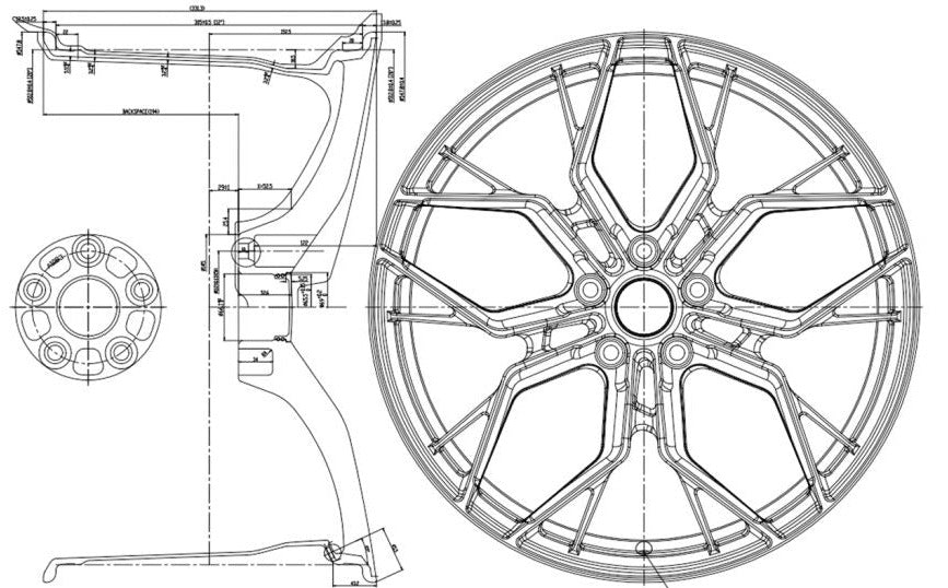 Car Rims Tech Drawing Collections — Atomic Wheels