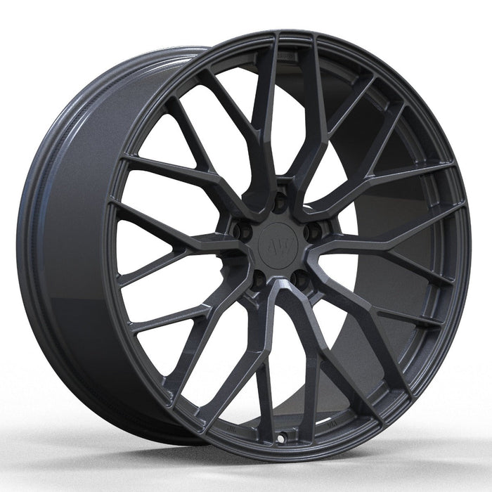 AW11 for Tesla Model X 22x9.0" +35 front Gunmetal