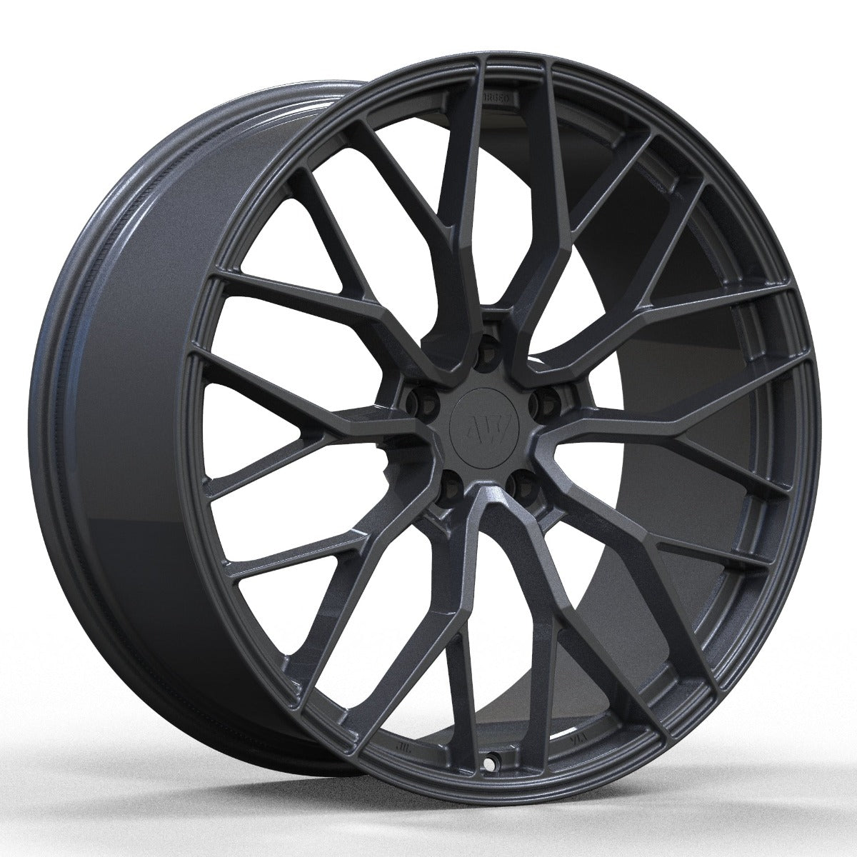 AW11 for Tesla Model X 22x10.0 Inch +40 Offset Rear Forged Wheels Gunmetal