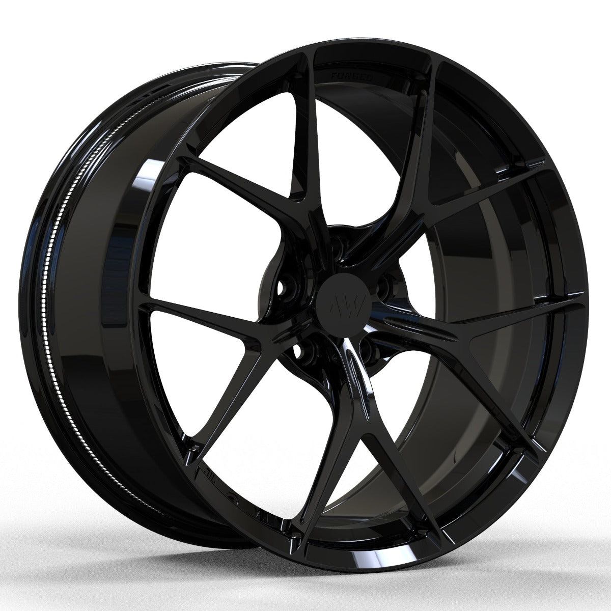 AWZZ for Corvette C8 20x11.5 Inch Offset Forged Wheels Gloss Black