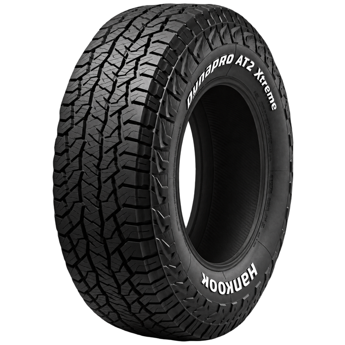Hankook Dynapro AT2 Xtreme RF12 — Model illustration edited with AI to remove the wheel. Sidewall markings may vary by selected size