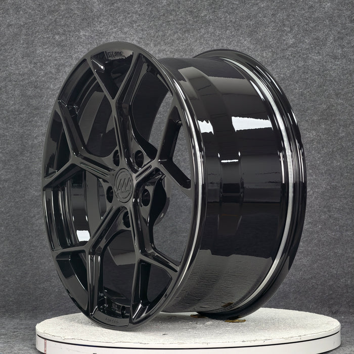 AW14 for Porsche Taycan 20x11 inch +50 Offset Forged Wheels Gloss Black
