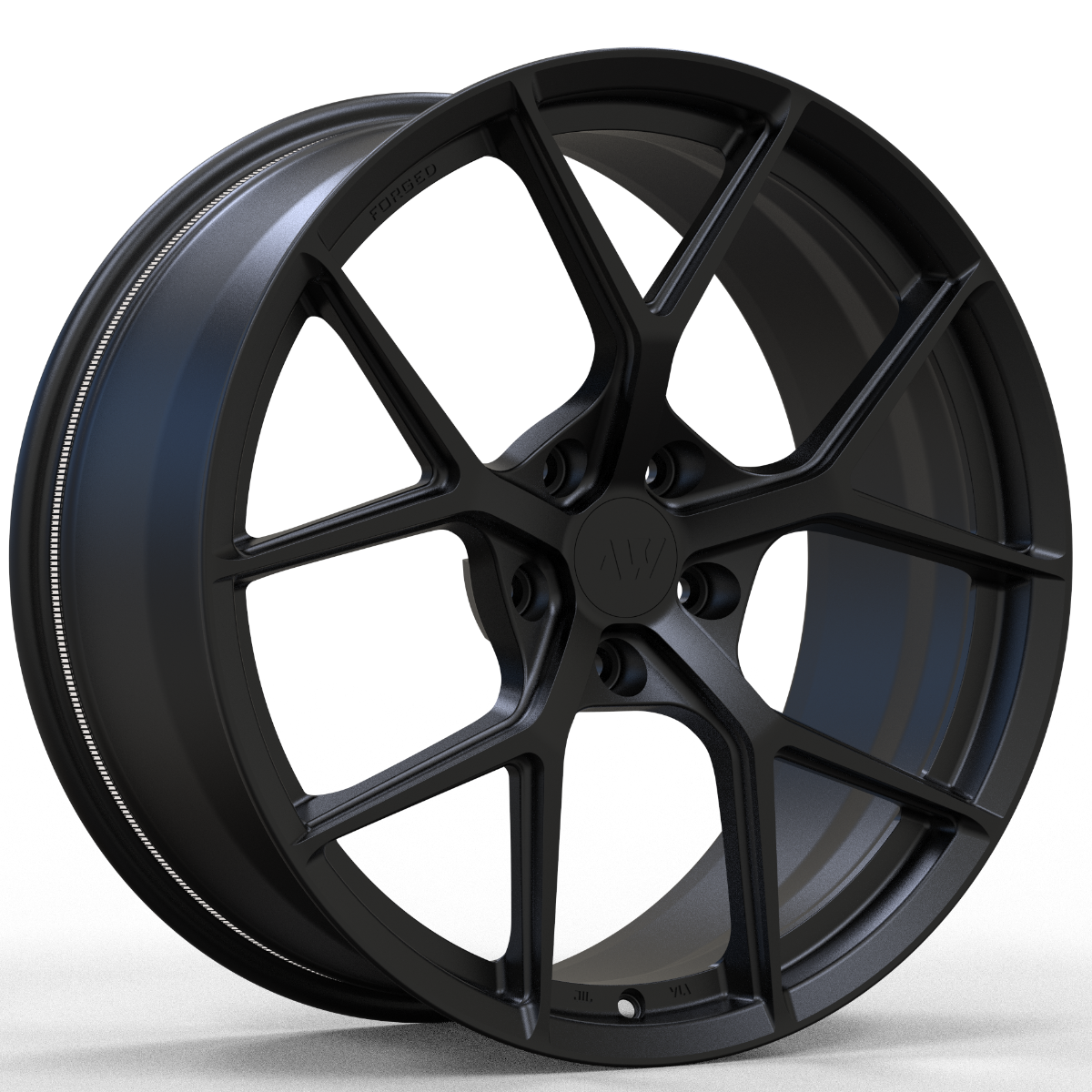 AW01 for Tesla Model X 20x10.0 Inch +35 Offset Forged Wheels Satin Black Rear