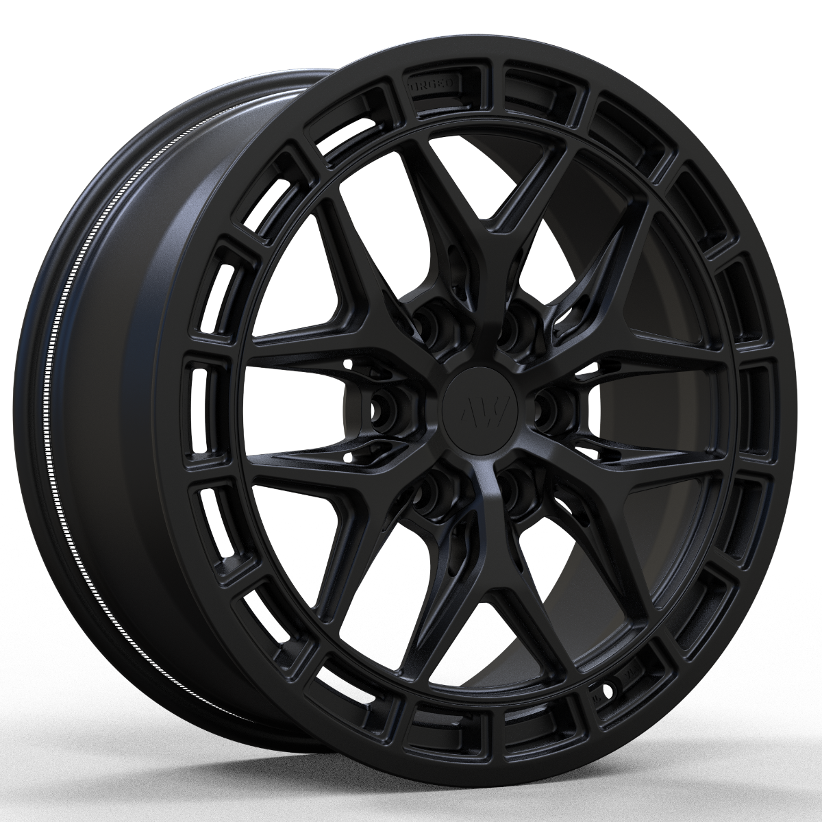 AW09 for Tesla Cybertruck 20x9 Inch +55 Offset Forged Wheels Satin Black