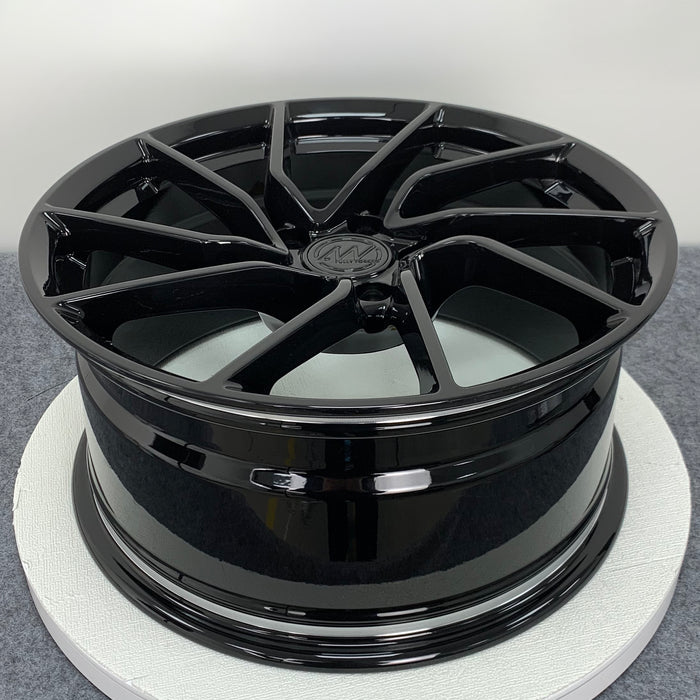 AW17 for Tesla Model 3/Y 19x9.5 Inch +35 Offset Forged Wheels Gloss Black