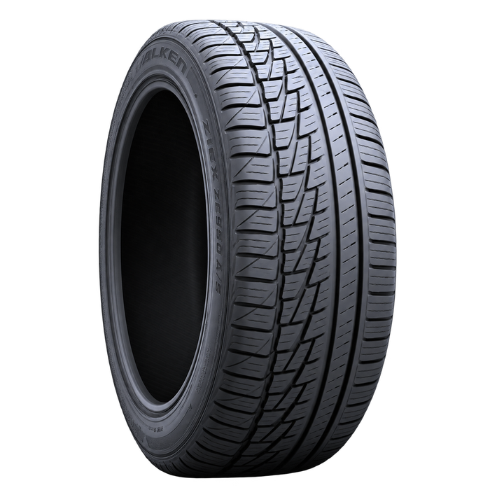 Falken Ziex ZE950 A/S — Model illustration edited with AI to remove the wheel; source preserved. Sidewall markings may vary by selected size