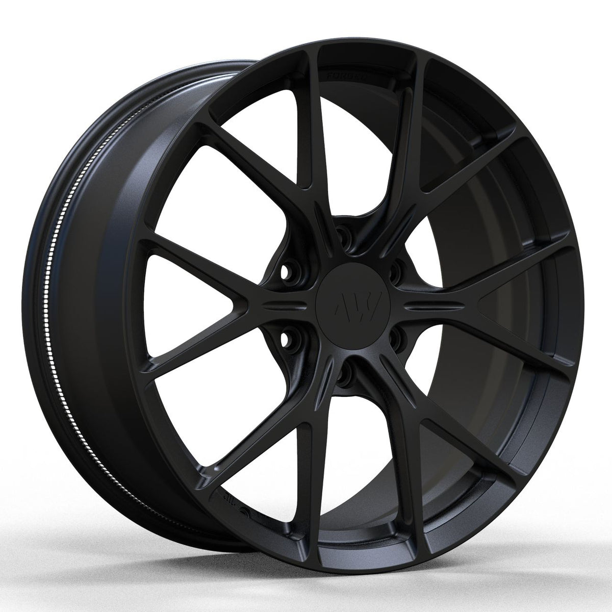 AWZZ for Tesla Cybertruck 20x9 Inch +52 Offset Forged Wheels Satin Black