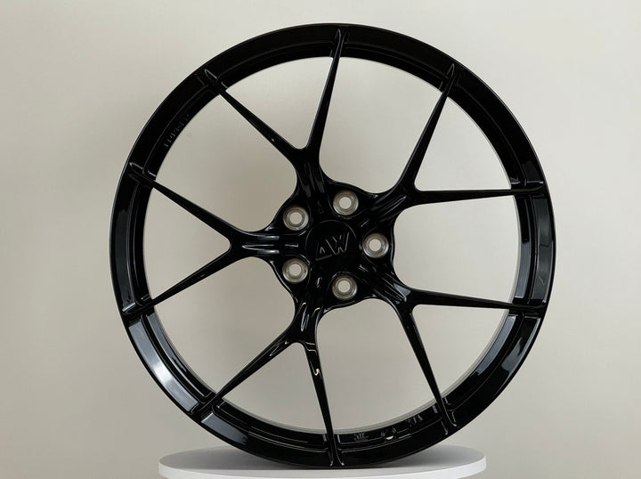 AWZZ for BMW M5/M8 21x10.5 Inch +22 Offset Forged Wheels Gloss Black