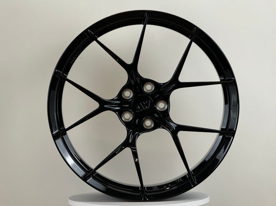 AWZZ for BMW M5/M8 21x10.5 Inch +22 Offset Forged Wheels Gloss Black