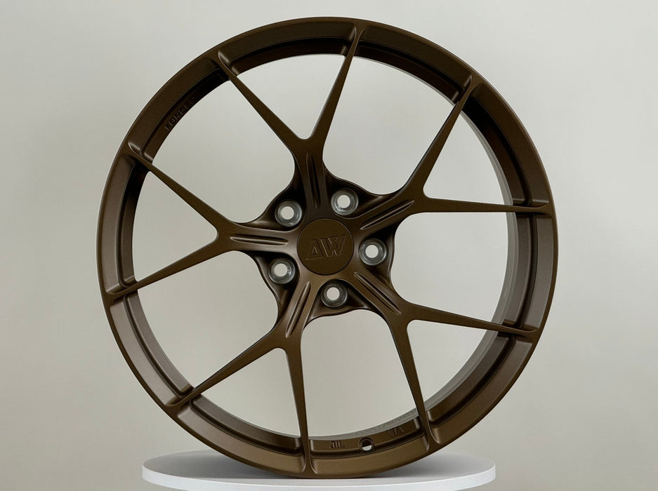 AWZZ for Audi RS6/RS7 C8 22x11 Inch +5 Offset Forged Wheels Satin Bronze