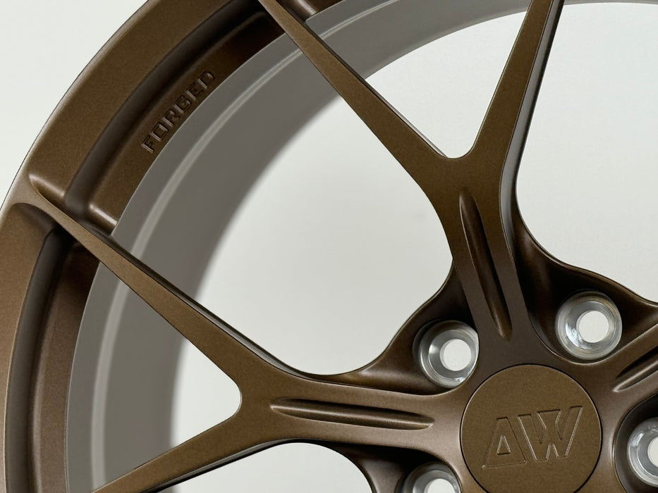 AWZZ for Audi RS6/RS7 C8 22x11 Inch +5 Offset Forged Wheels Satin Bronze