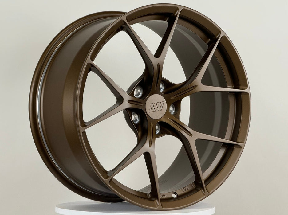 AWZZ for Audi RS6/RS7 C8 22x11 Inch +5 Offset Forged Wheels Satin Bronze