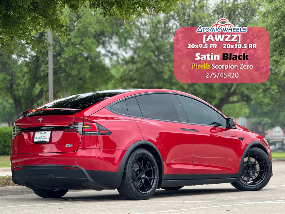 AWZZ for Tesla Model X 22x9.0" +35 Satin Black