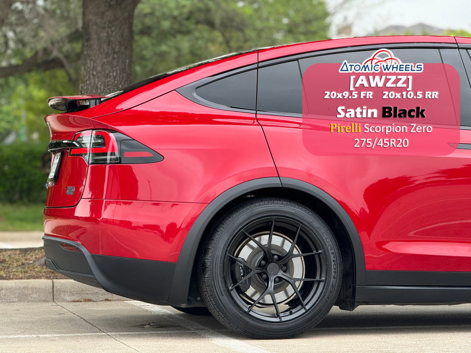 AWZZ for Tesla Model X 22x9.0" +35 Satin Black