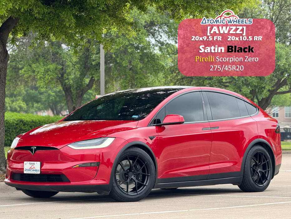 AWZZ for Tesla Model X 22x9.0" +35 Satin Black