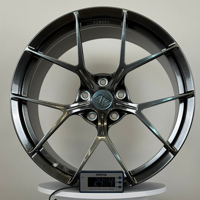 AWZZ for Corvette C8 19x8.5 Inch Offset Forged Wheels Titan