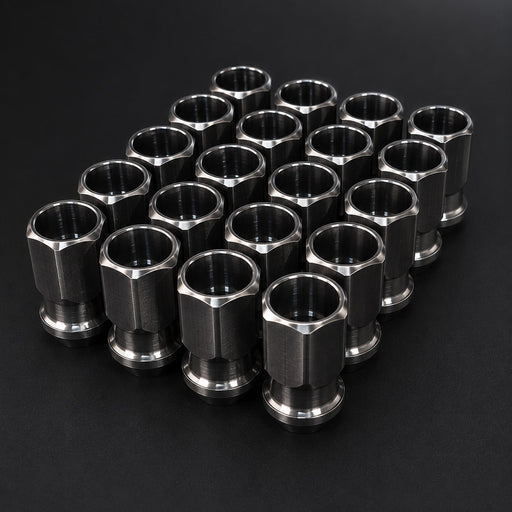 M14×1.5 mm Titanium Open GR5 21mm Raw Finish Wheel Lug Nuts Set (Pack of 20pcs)