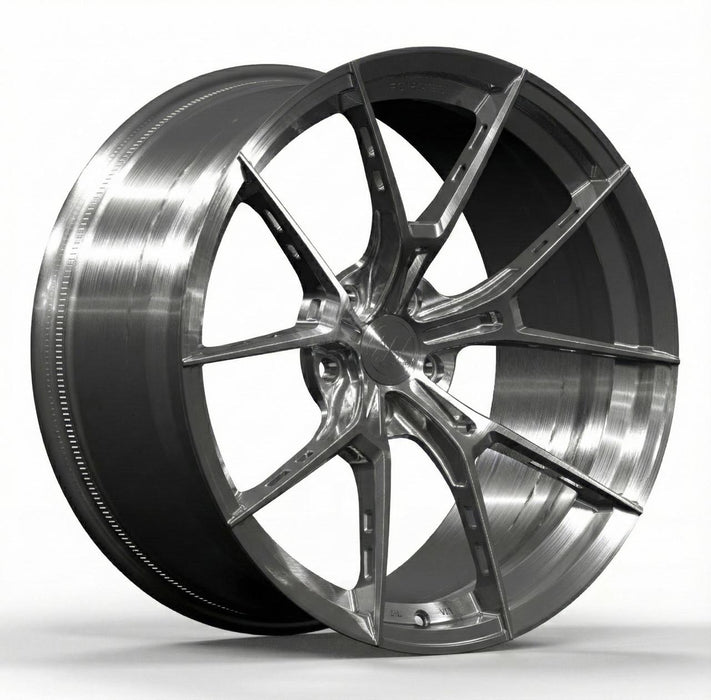 AWS for BMW M5 20x9.5 Inch +22 Offset Forged Wheels Gloss Brushed Black