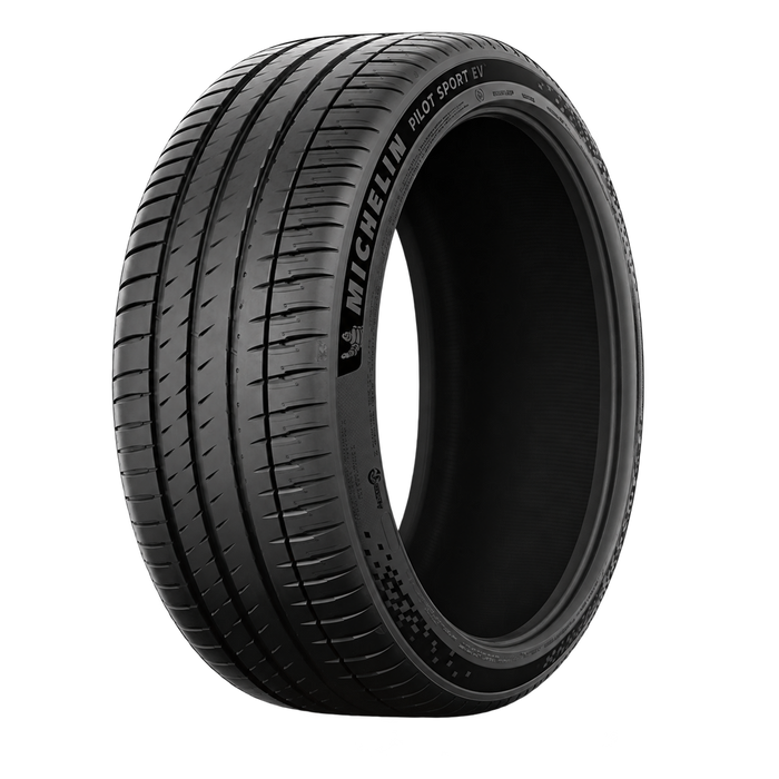 Michelin Pilot Sport EV — Model illustration edited with AI to remove the wheel. Sidewall markings may vary by selected size