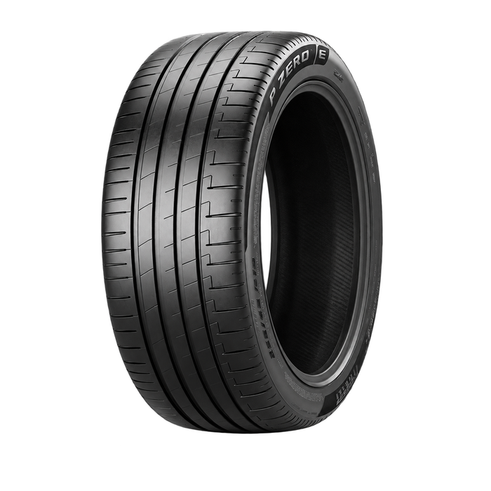 Pirelli P Zero E — Model illustration edited with AI to remove the wheel. Sidewall markings may vary by selected size