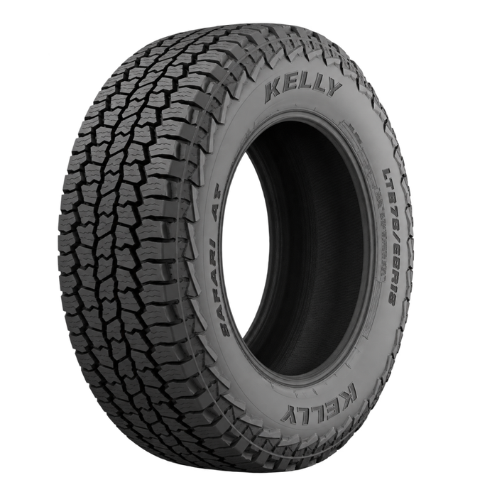 Kelly Safari AT — Model illustration edited with AI to remove the wheel. Sidewall markings may vary by size.