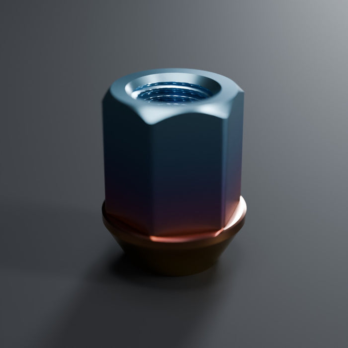 Burned gold titanium short lug nut