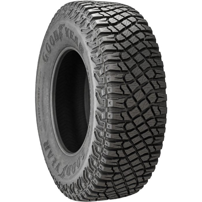 Goodyear Wrangler Territory MT — Model illustration edited with AI to remove the wheel. Sidewall markings may vary by selected size