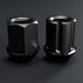 Grade 5 titanium short lug nuts, black finish