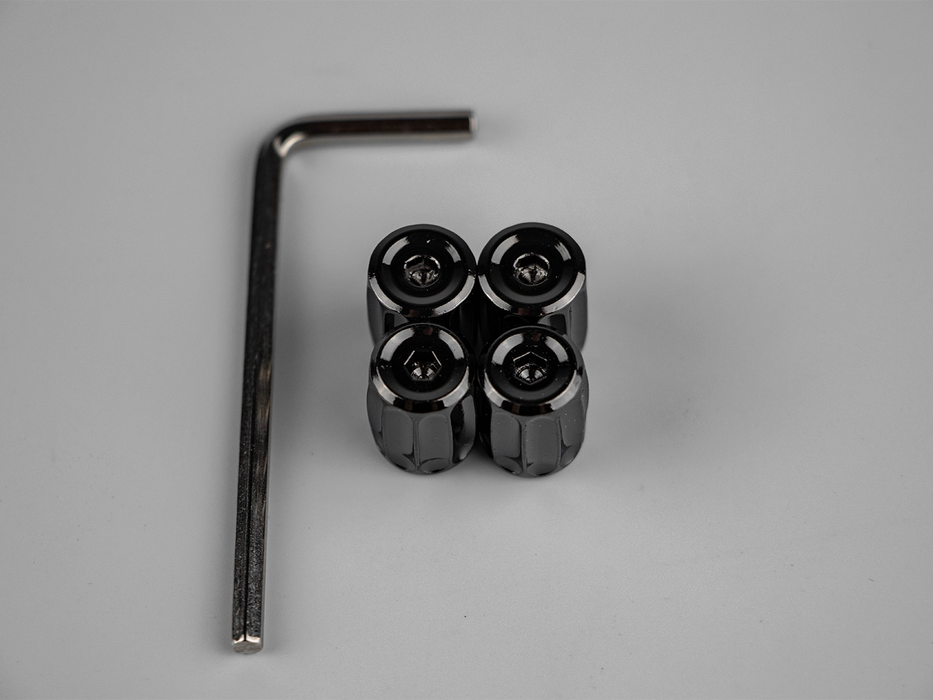Atomic Wheels black locking valve stem caps - set of 4 with installation tool (valve-Black2.webp)