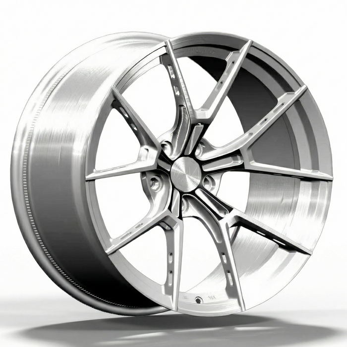 AWS Brushed Silver forged wheel render